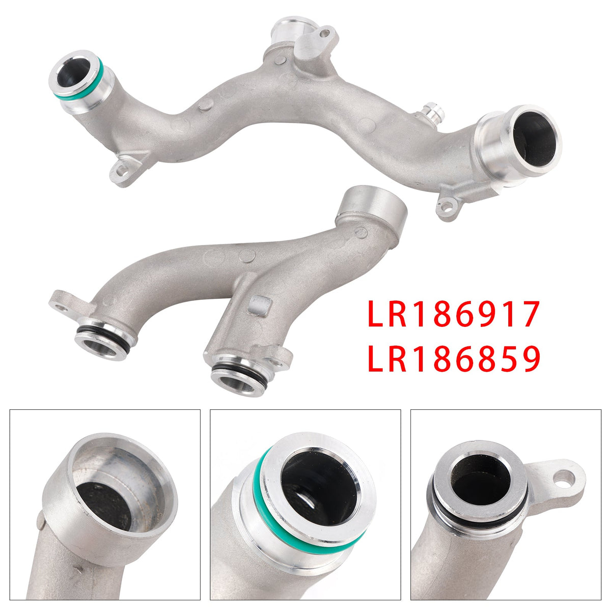Land Rover LR4 V2 3.0 5.0 2PCS Coolant Crossover Pipe LR186917 LR186859