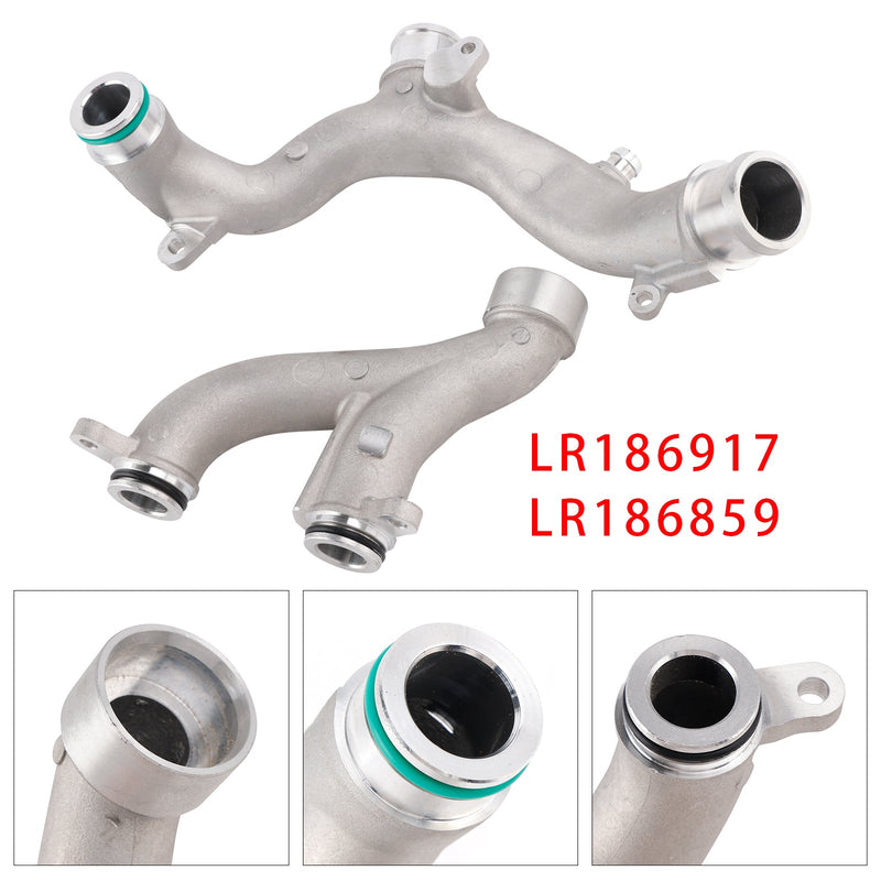 Land Rover LR4 V2 3.0 5.0 2PCS Coolant Crossover Pipe LR186917 LR186859