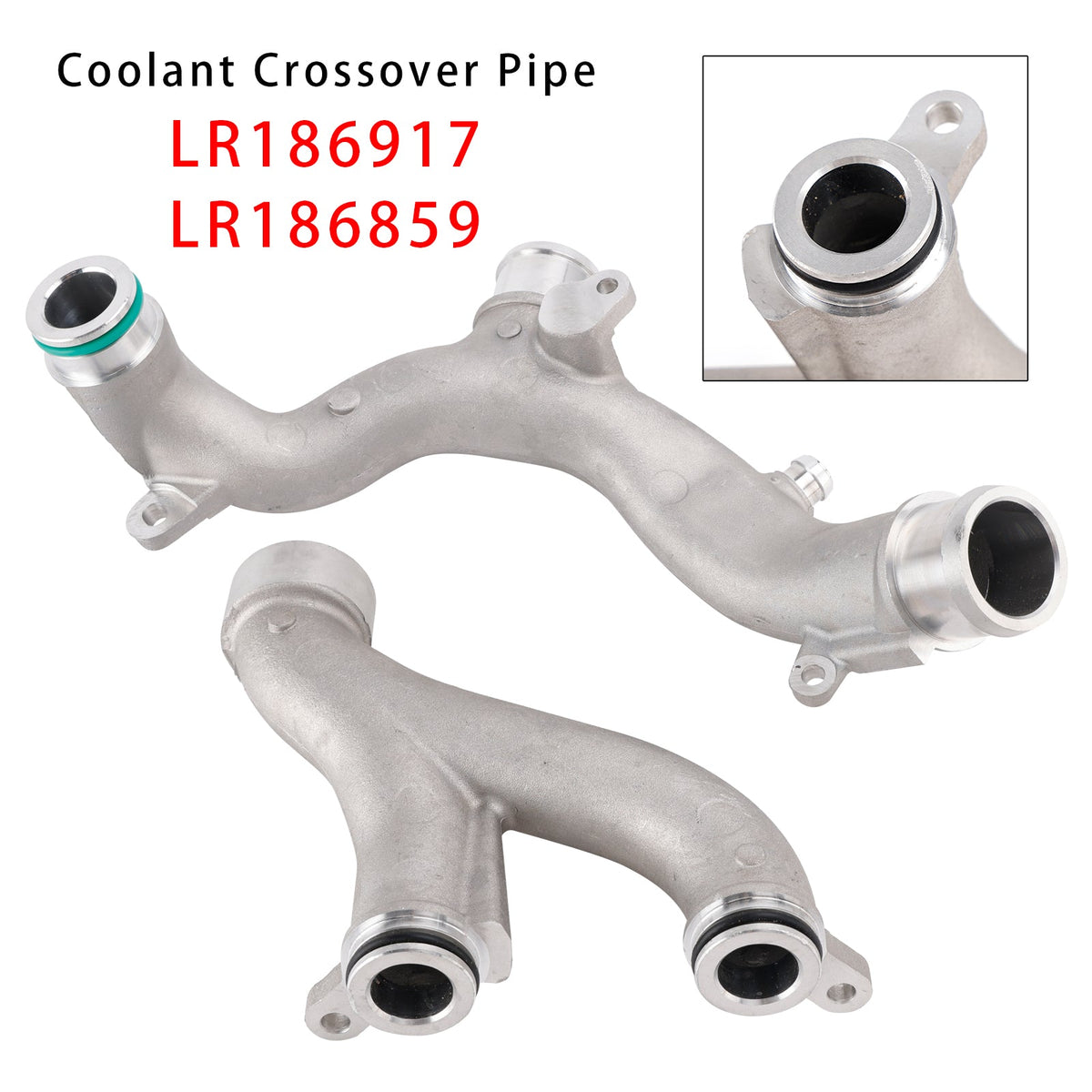 2PCS Coolant Crossover Pipe LR186917 LR186859 For Land Rover LR4 V2 3.0 5.0