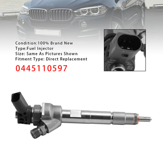 BMW F10 F30 F15 328d X5 535d 740Ld N47 N57 0445110597 1PCS Fuel Injector