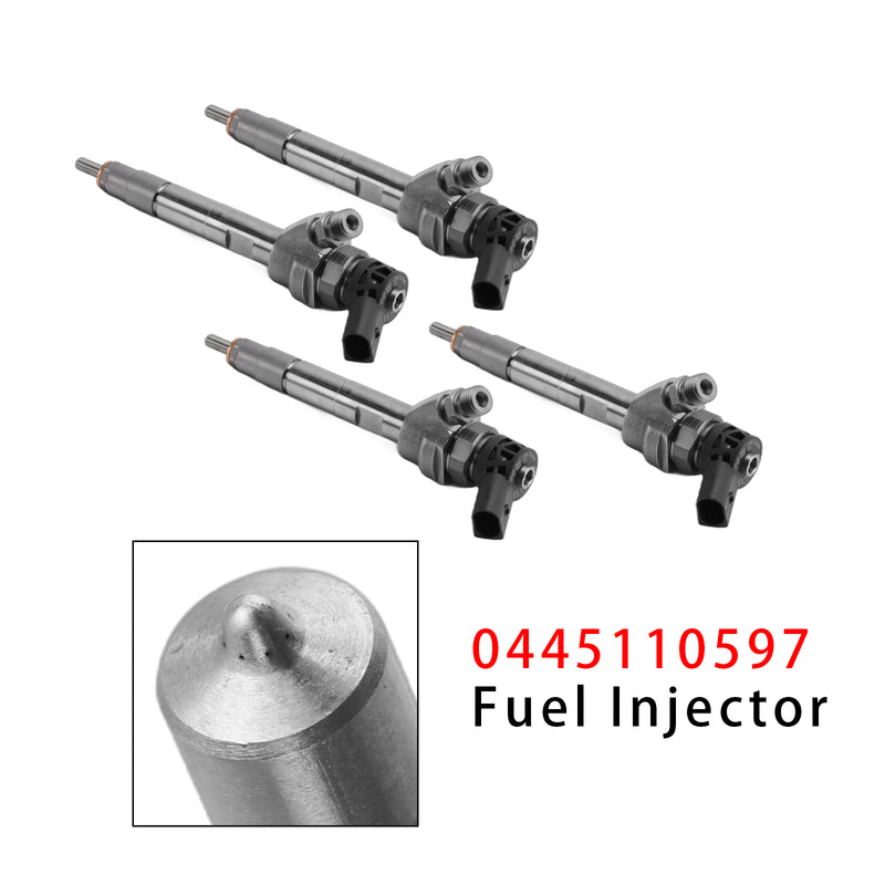 BMW F10 F30 F15 328d X5 535d 740Ld N47 N57 0445110597 4PCS Fuel Injector