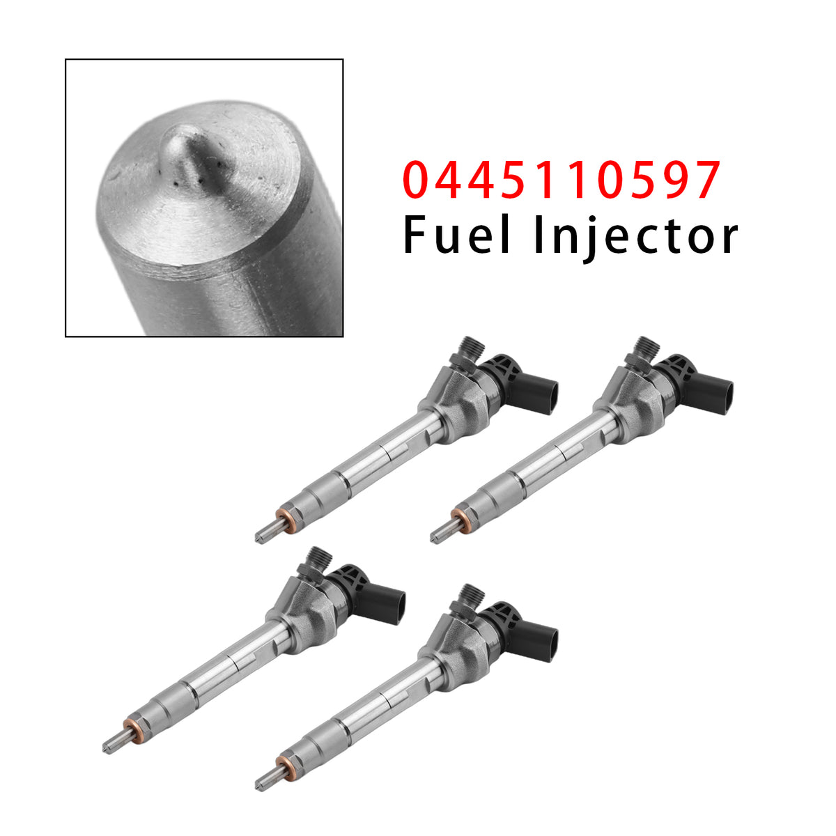BMW F10 F30 F15 328d X5 535d 740Ld N47 N57 0445110597 4PCS Fuel Injector