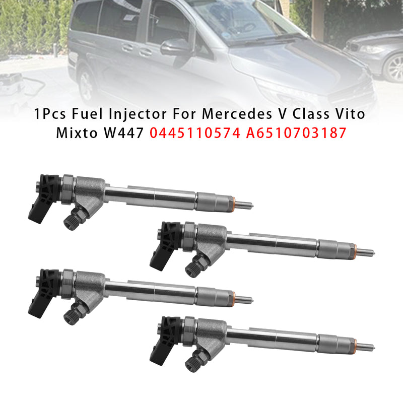 Mercedes V Class Vito Mixto W447 0445110574 A6510703187 4PCS Fuel Injector