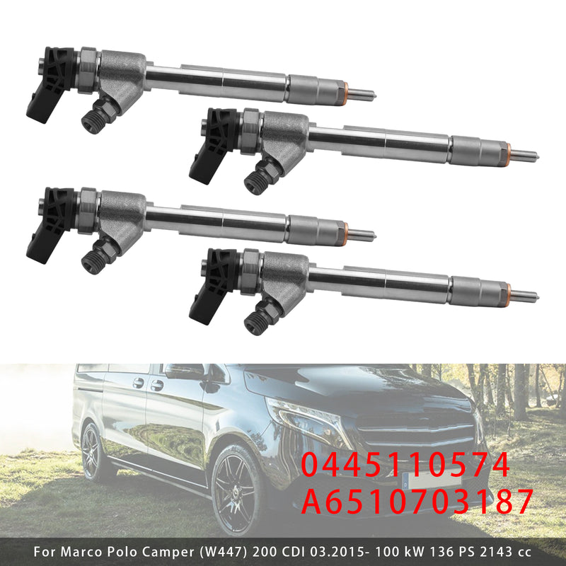 Mercedes V Class Vito Mixto W447 0445110574 A6510703187 4PCS Fuel Injector