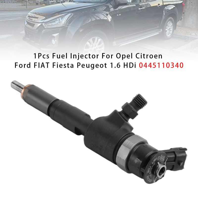 Opel Citroen Ford FIAT Fiesta Peugeot 1.6 HDi 0445110340 1PCS Fuel Injector