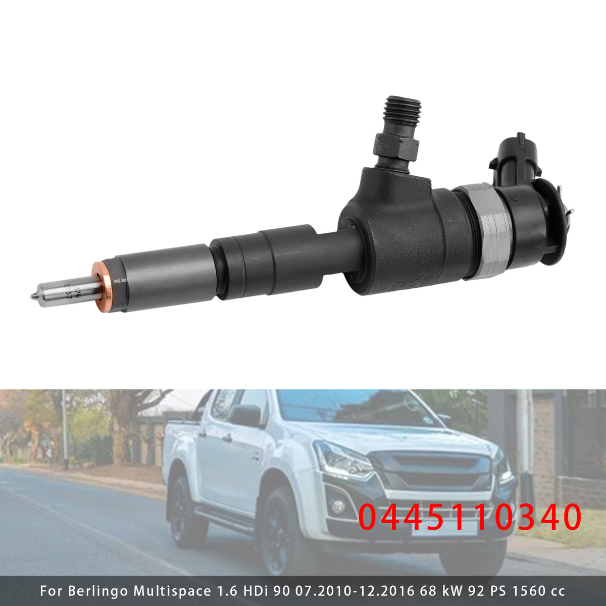 Opel Citroen Ford FIAT Fiesta Peugeot 1.6 HDi 0445110340 1PCS Fuel Injector