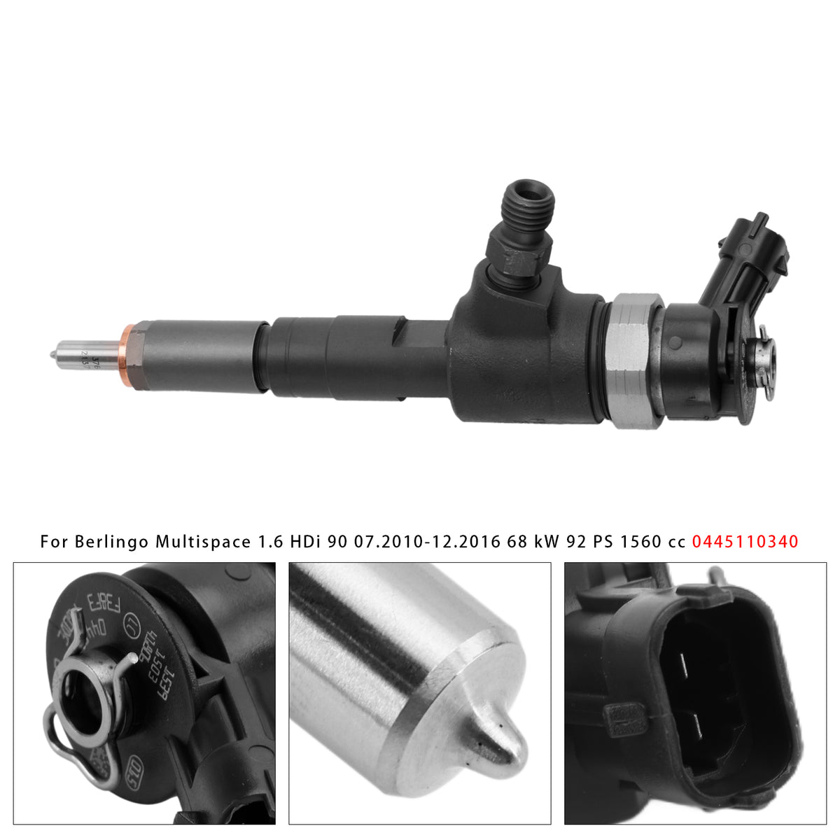 Opel Citroen Ford FIAT Fiesta Peugeot 1.6 HDi 0445110340 1PCS Fuel Injector