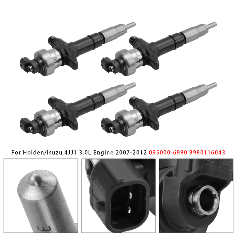 Isuzu Dmax Holden 3.0L 4JJ1 095000-6980 8980116043 4PCS Fuel Injector