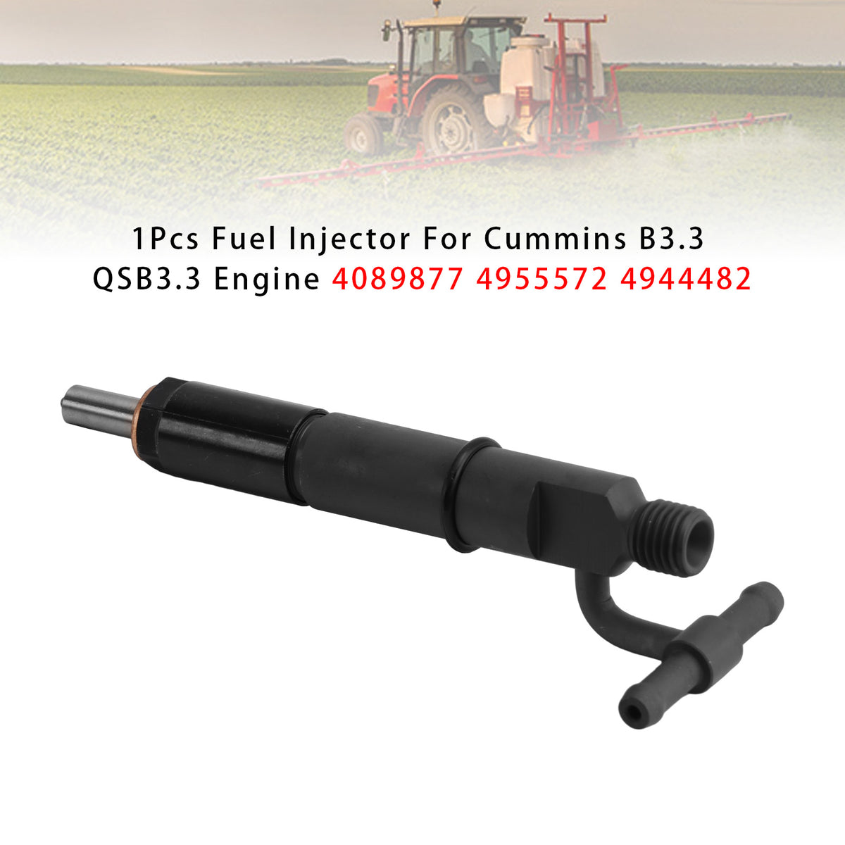 Cummins B3.3 QSB3.3 Engine 4089877 4955572 4944482 1PCS Fuel Injector
