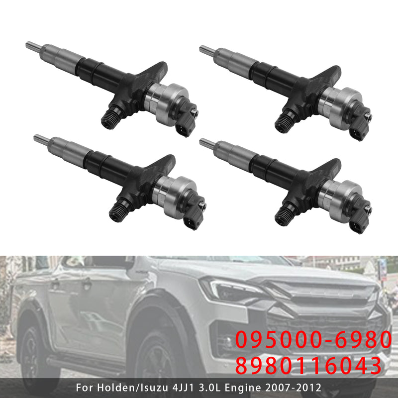 Isuzu Dmax Holden 3.0L 4JJ1 095000-6980 8980116043 4PCS Fuel Injector