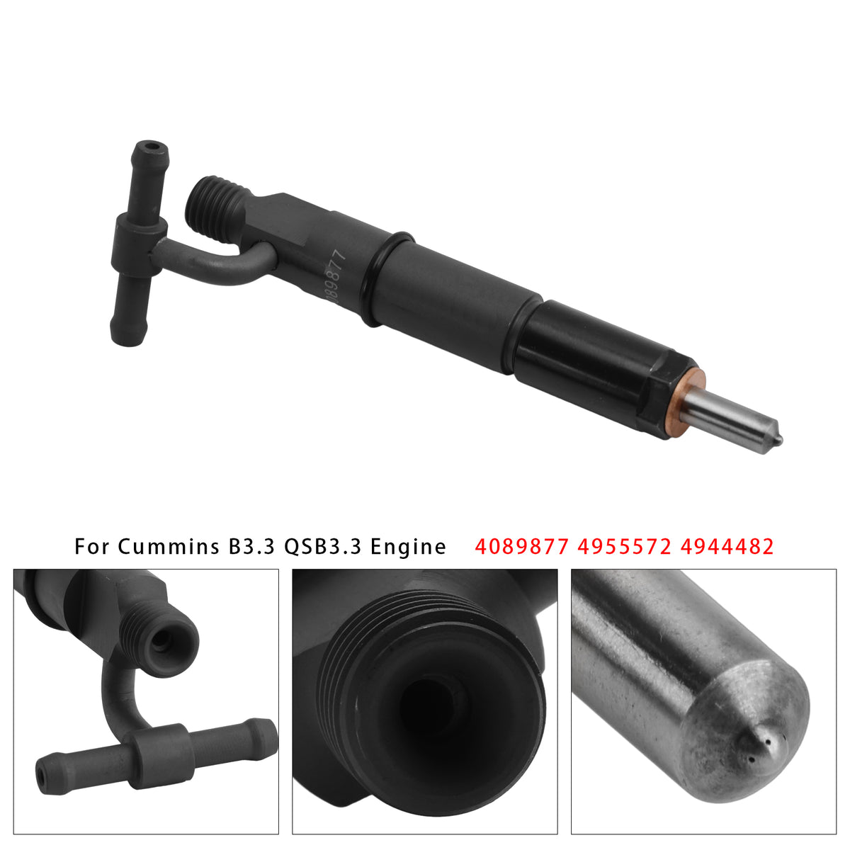 Cummins B3.3 QSB3.3 Engine 4089877 4955572 4944482 1PCS Fuel Injector