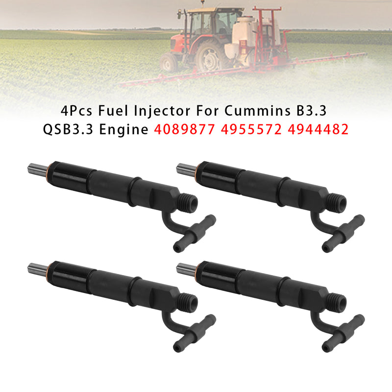 Cummins B3.3 QSB3.3 Engine 4089877 4955572 4944482 4PCS Fuel Injector
