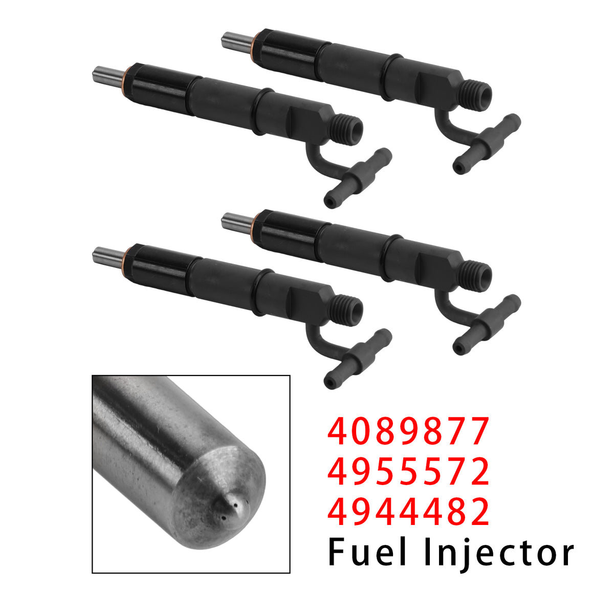 Cummins B3.3 QSB3.3 Engine 4089877 4955572 4944482 4PCS Fuel Injector