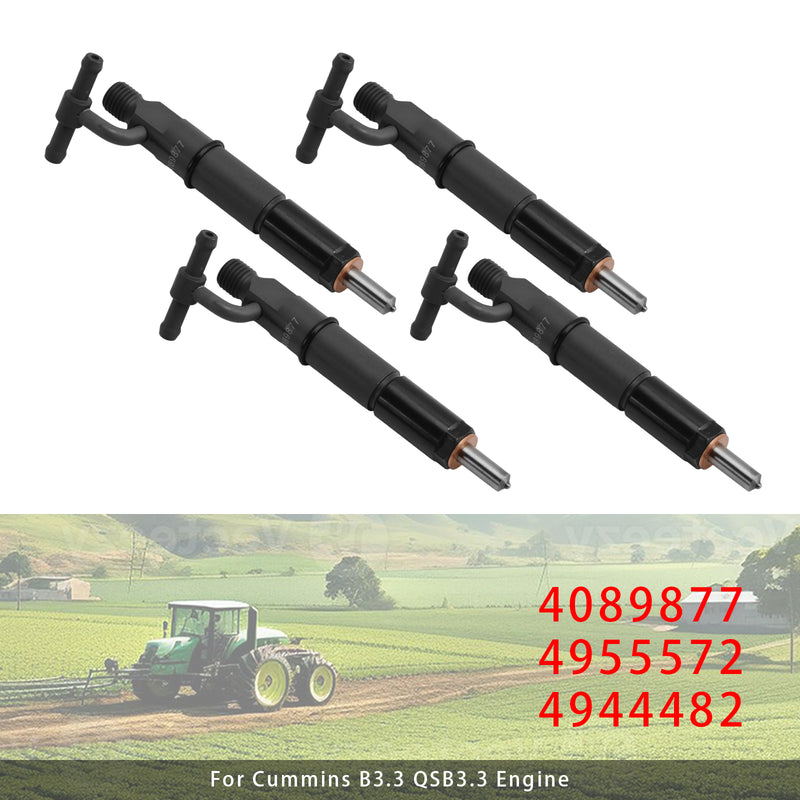 Cummins B3.3 QSB3.3 Engine 4089877 4955572 4944482 4PCS Fuel Injector