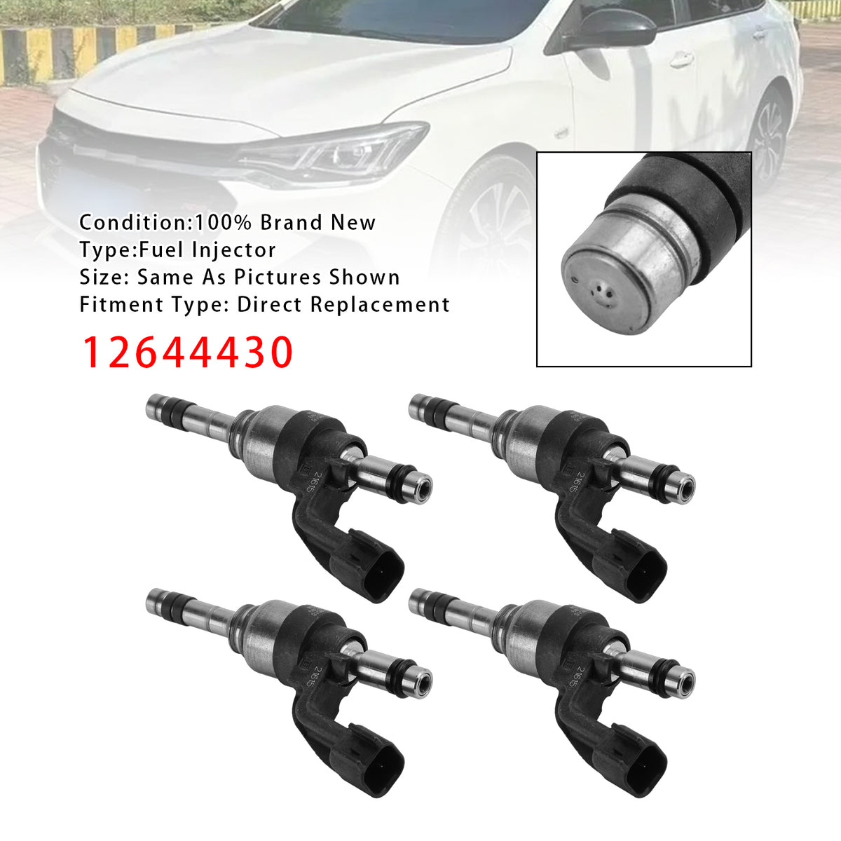 Chevrolet Volt 1.5L Electric/Gas 2016-2019 12644430 4PCS Fuel Injector