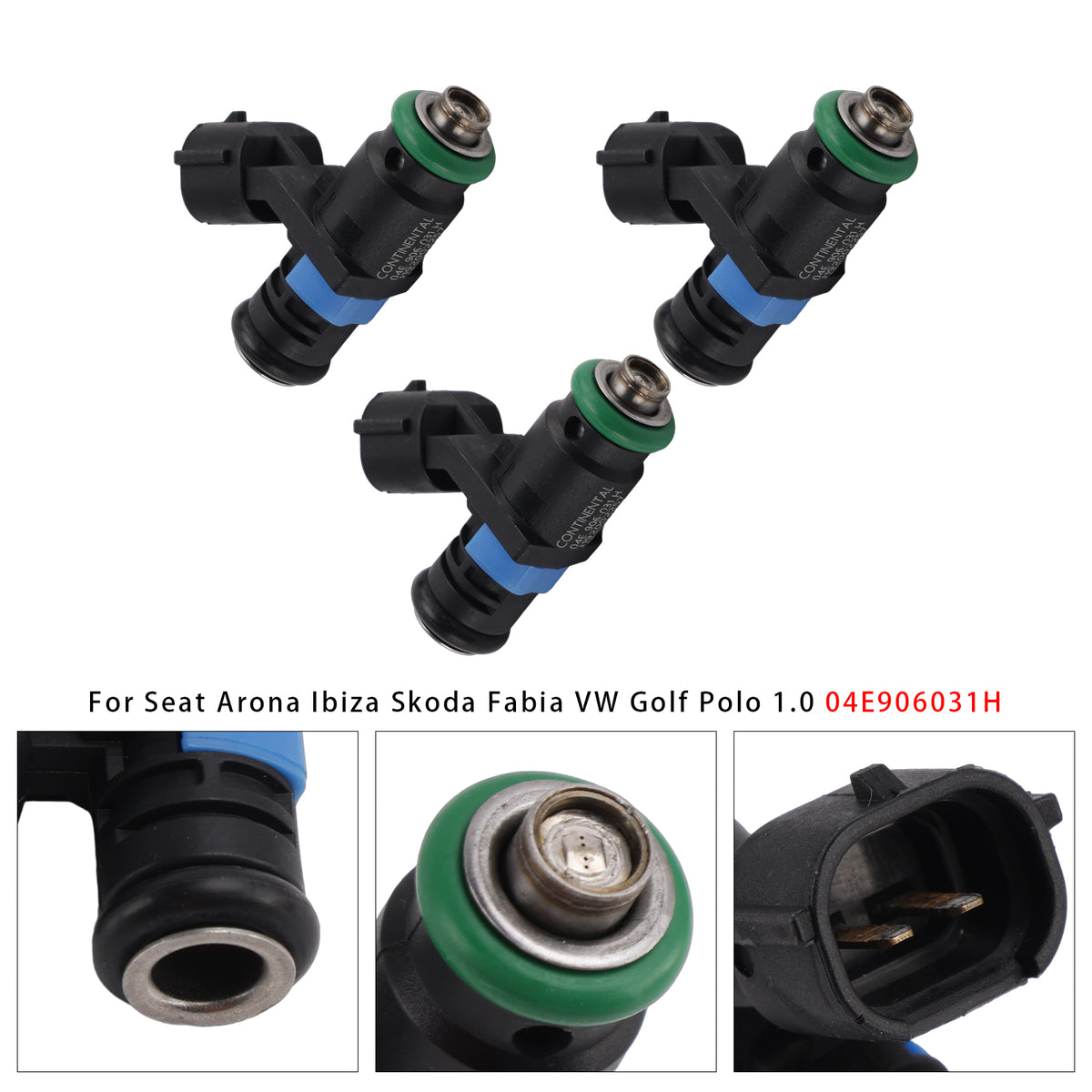 Seat Arona Ibiza Skoda Fabia VW Golf Polo 1.0 04E906031H 3Pcs Fuel Injector