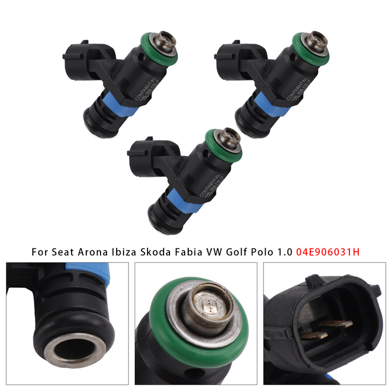 Seat Arona Ibiza Skoda Fabia VW Golf Polo 1.0 04E906031H 3Pcs Fuel Injector