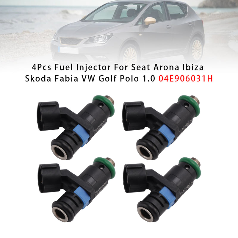 Seat Arona Ibiza Skoda Fabia VW Golf Polo 1.0 04E906031H 4PCS Fuel Injector