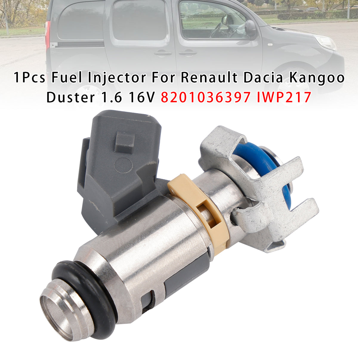 Renault Dacia Kangoo Duster 1.6 16V 8201036397 IWP217 1PCS Fuel Injector