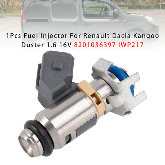 Renault Dacia Kangoo Duster 1.6 16V 8201036397 IWP217 1PCS Fuel Injector