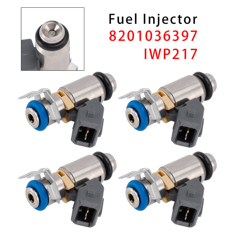 Renault Dacia Kangoo Duster 1.6 16V 8201036397 IWP217 4PCS Fuel Injector