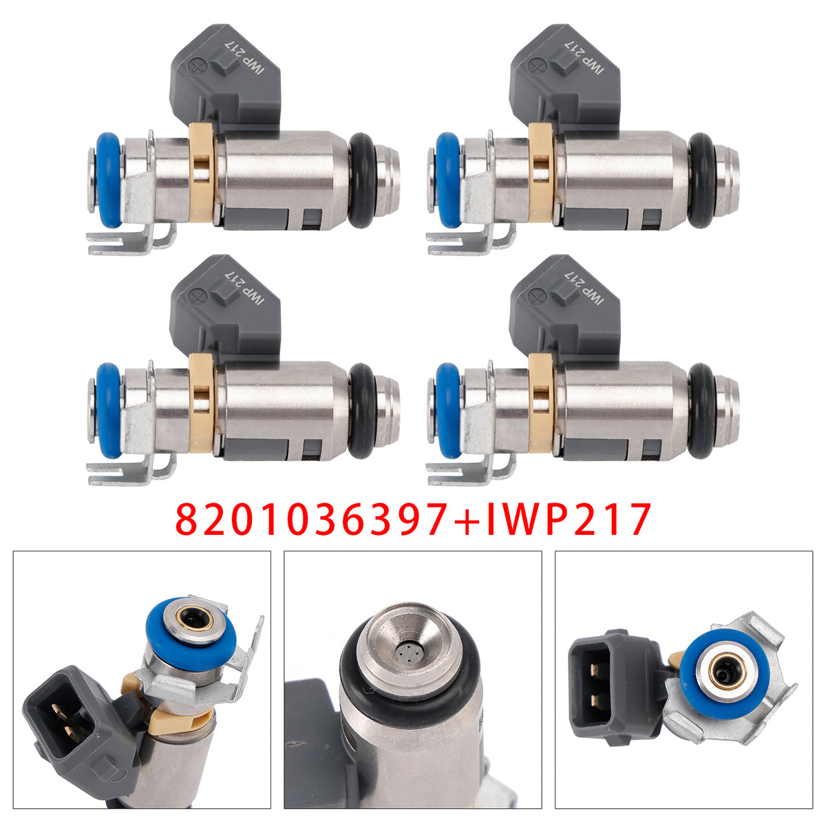 Renault Dacia Kangoo Duster 1.6 16V 8201036397 IWP217 4PCS Fuel Injector