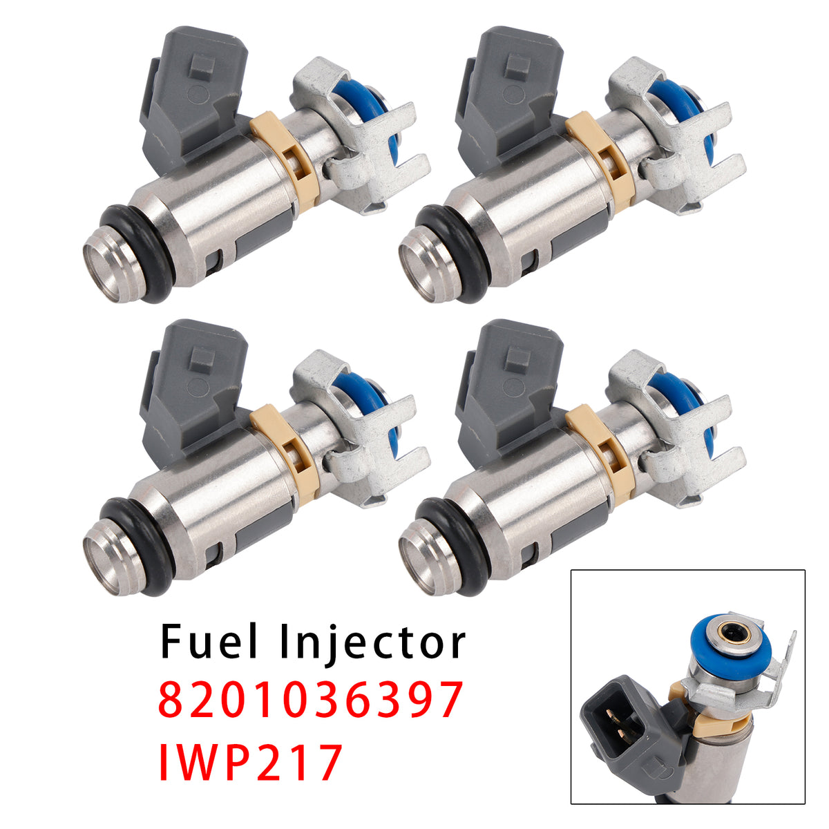 Renault Dacia Kangoo Duster 1.6 16V 8201036397 IWP217 4PCS Fuel Injector