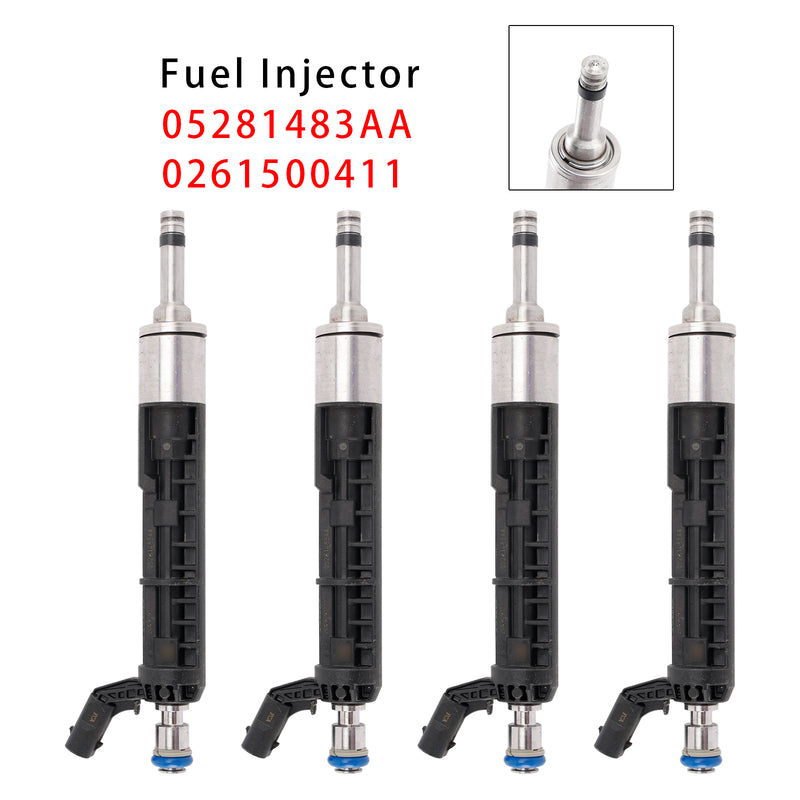 Jeep Wrangler Dodge 2.0L 2018-2024 05281483AA 0261500411 4PCS Fuel Injector