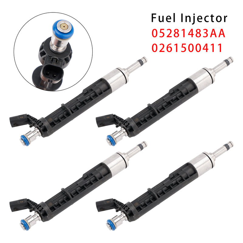 Jeep Wrangler Dodge 2.0L 2018-2024 05281483AA 0261500411 4PCS Fuel Injector