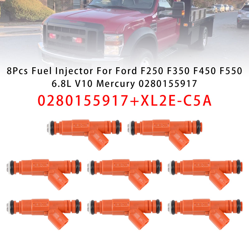 Ford F250 F350 F450 F550 6.8L V10 Mercury 0280155917 8PCS Fuel Injector