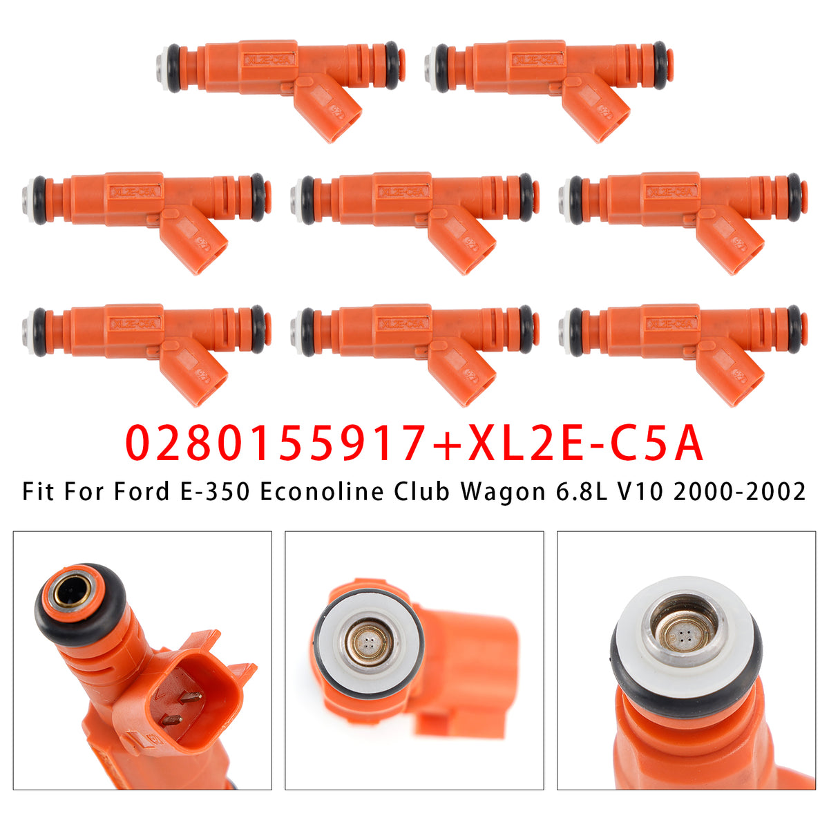 Ford F250 F350 F450 F550 6.8L V10 Mercury 0280155917 8PCS Fuel Injector