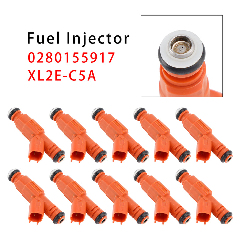 Ford F250 F350 F450 F550 6.8L V10 Mercury 0280155917 10Pcs Fuel Injector