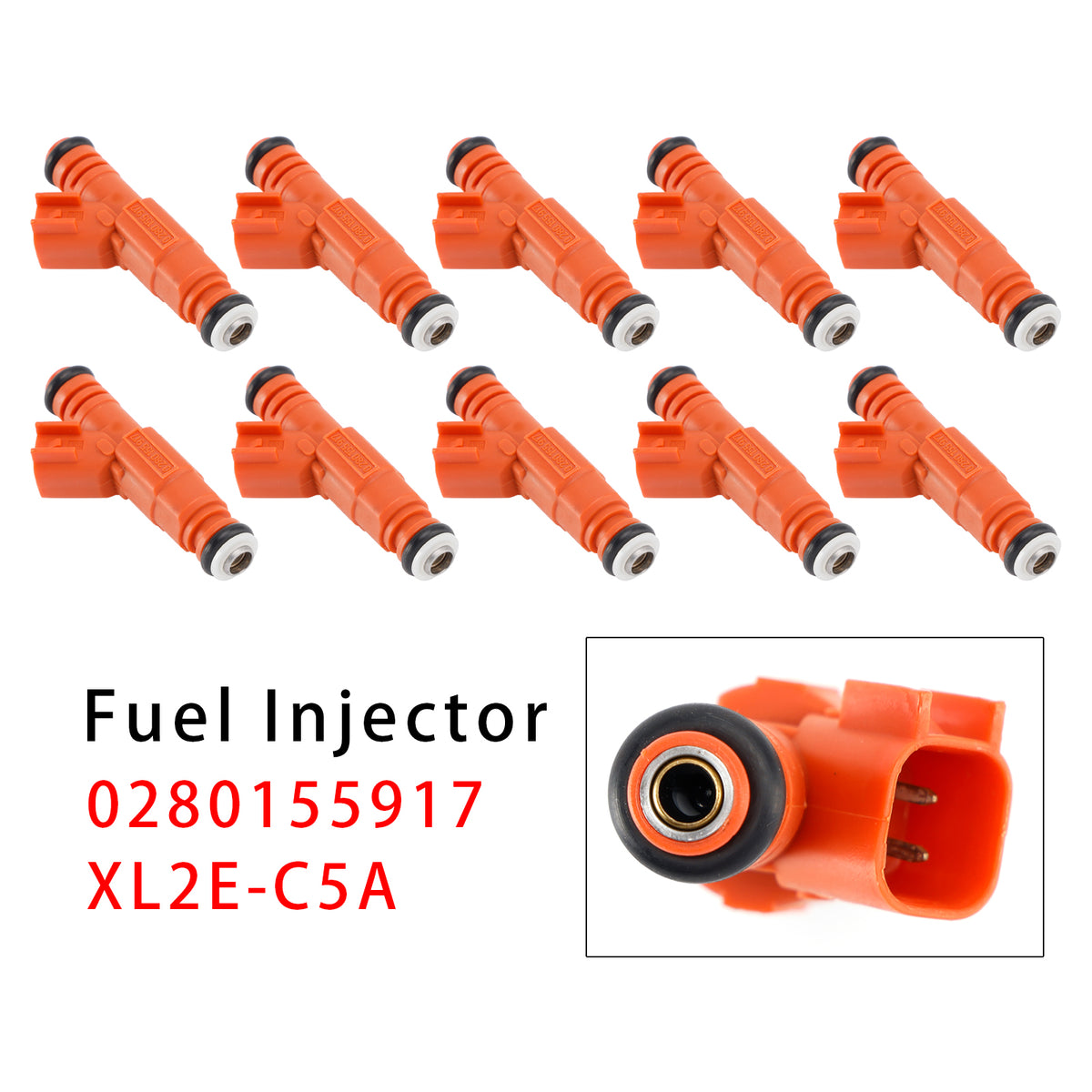 Ford F250 F350 F450 F550 6.8L V10 Mercury 0280155917 10Pcs Fuel Injector