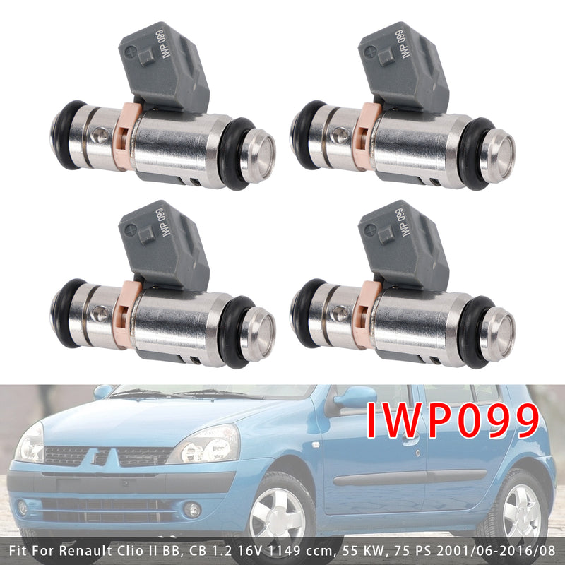 Renault Clio Kangoo Thalia Twingo I 1.2 16V IWP099 4PCS Fuel Injector