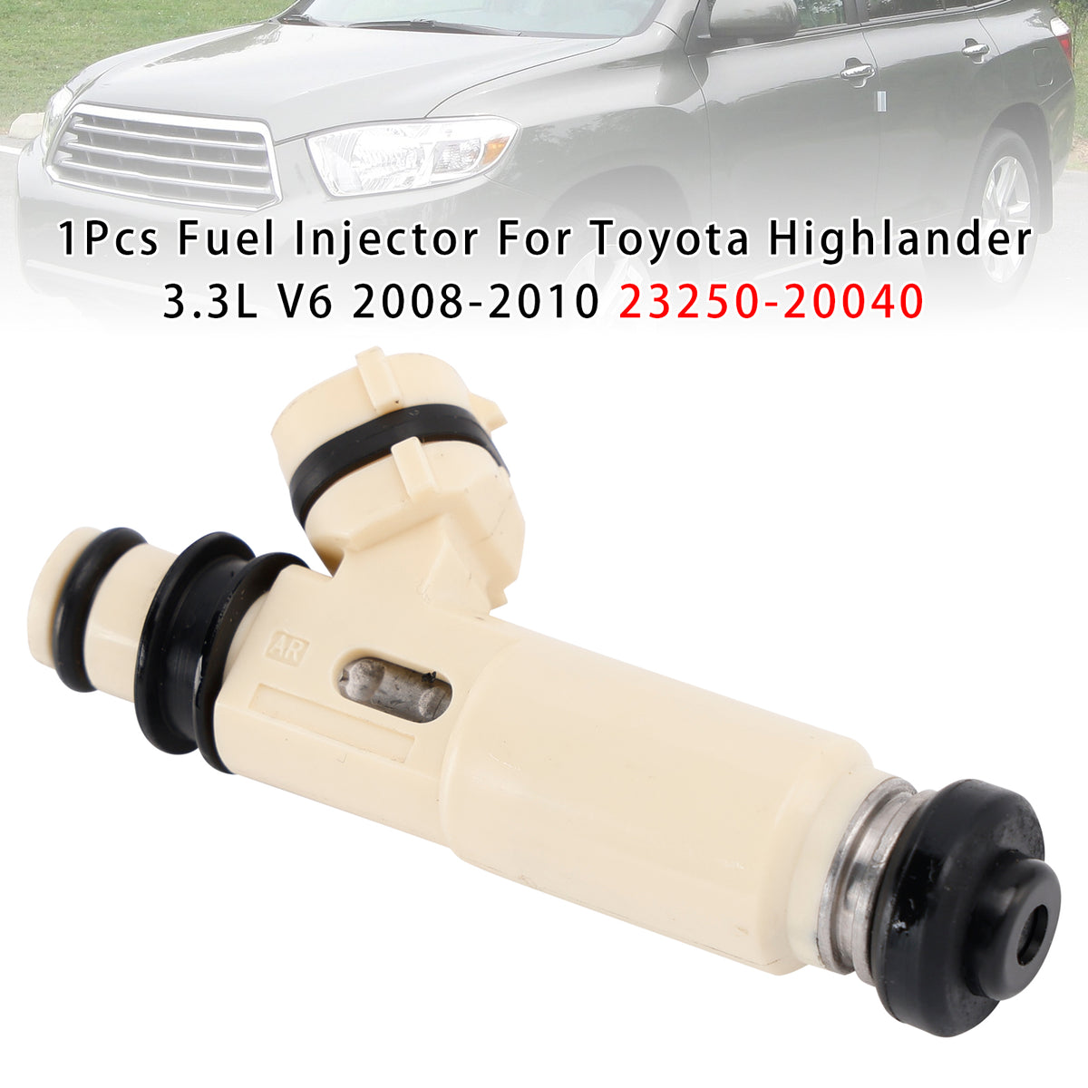 Toyota Highlander 3.3L V6 2008-2010 23250-20040 1PCS Fuel Injector