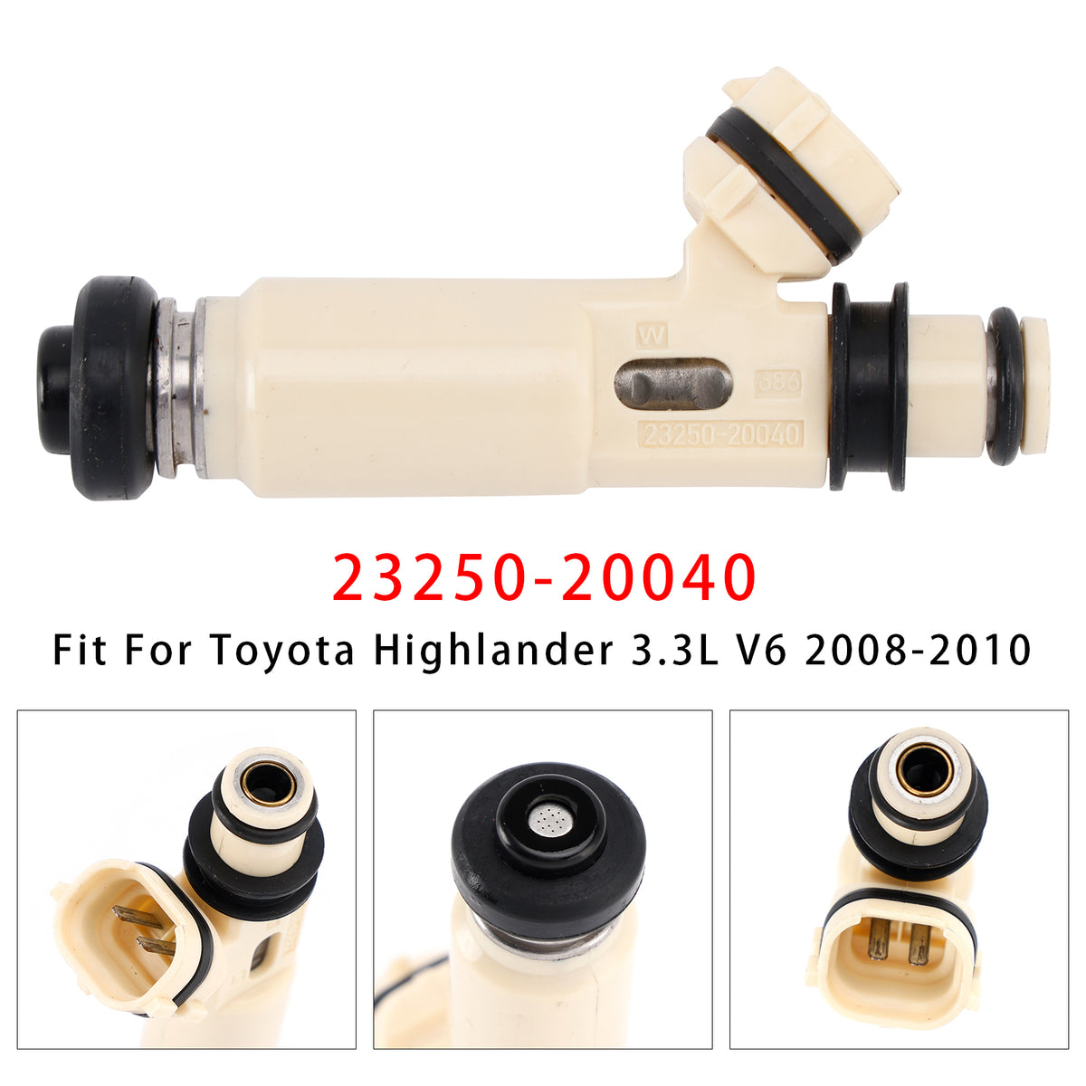 Toyota Highlander 3.3L V6 2008-2010 23250-20040 1PCS Fuel Injector