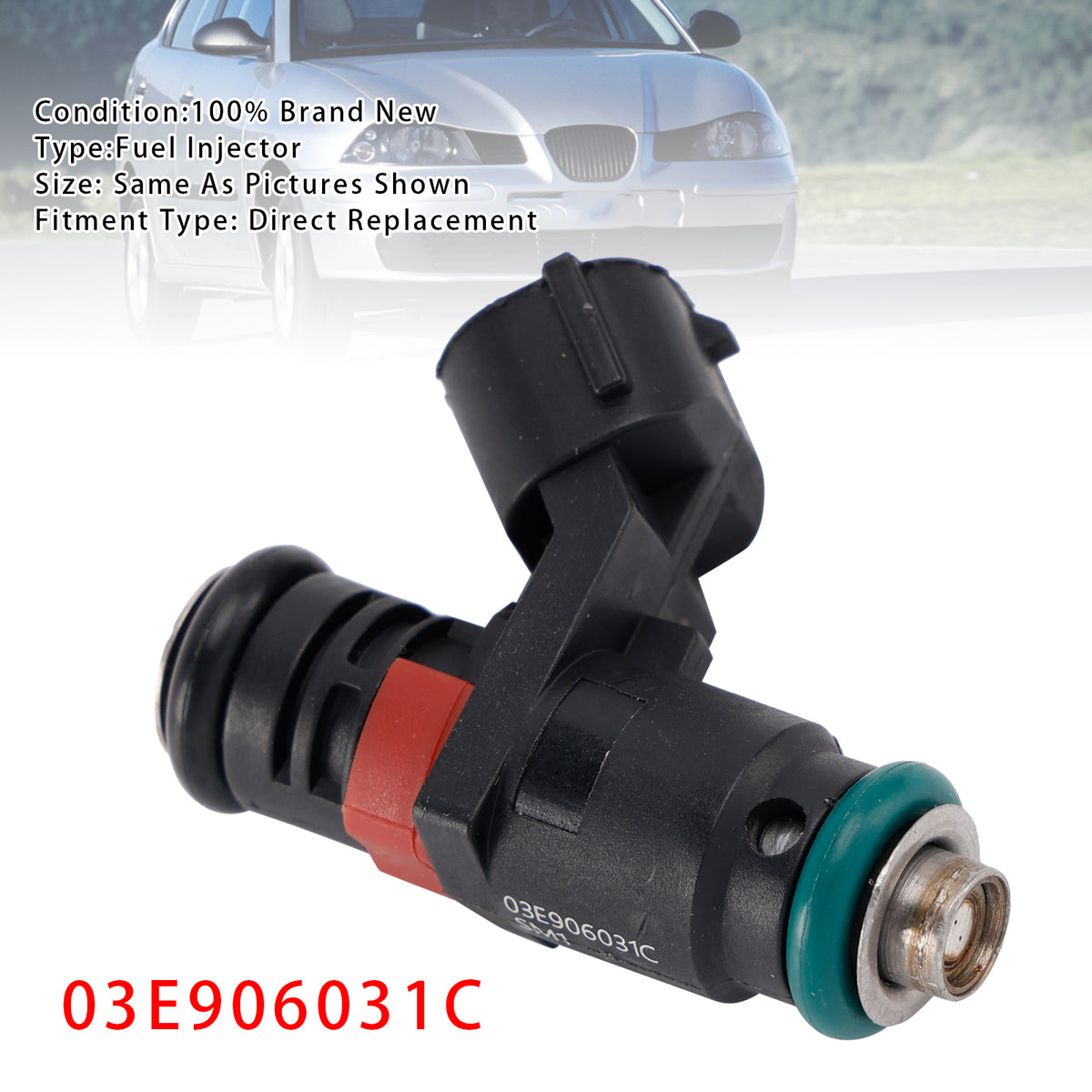 VW Polo Seat Cordoba Toledo Skoda Fabia 1.2 03E906031C 1PCS Fuel Injector