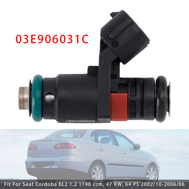 VW Polo Seat Cordoba Toledo Skoda Fabia 1.2 03E906031C 1PCS Fuel Injector