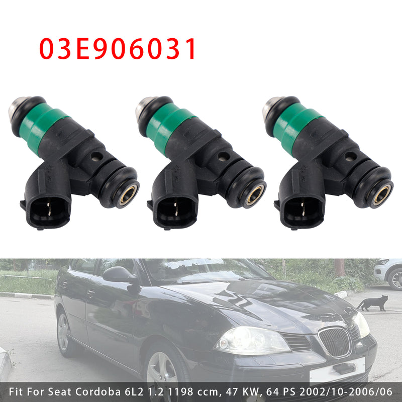 VW Polo Seat Cordoba Toledo Skoda Fabia 1.2 03E906031 3Pcs Fuel Injector