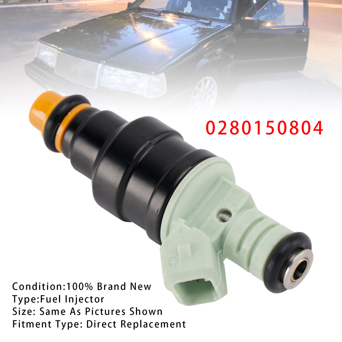 VOLVO 740 940 760 960 2.0-2.3 TURBO 0280150804 1PCS Fuel Injector