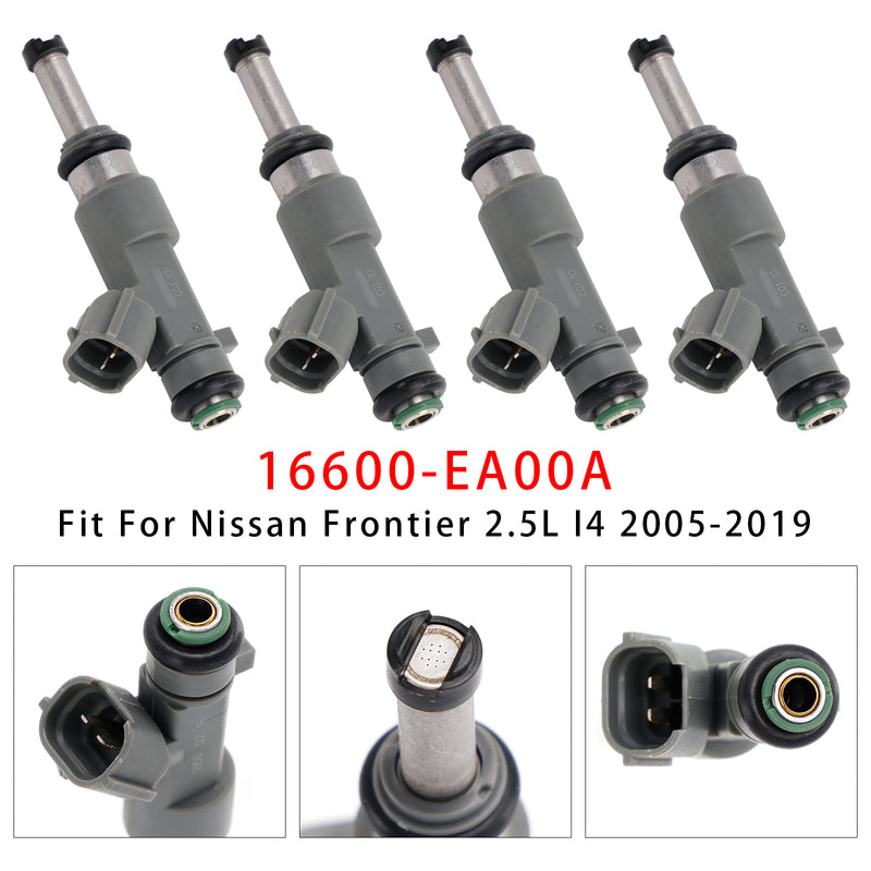 Nissan Frontier 2.5L 2005-2019 16600-EA00A 4PCS Fuel Injector