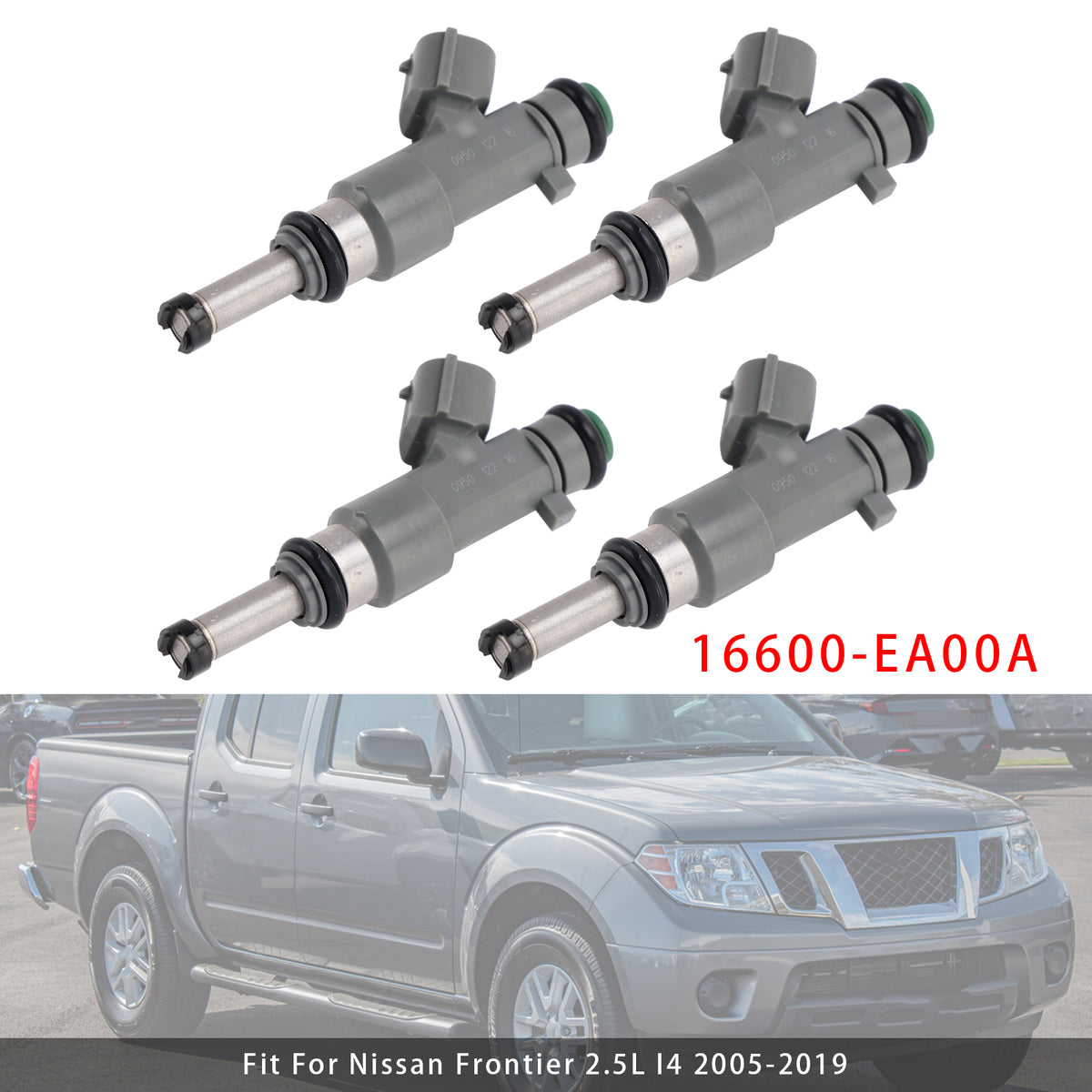 Nissan Frontier 2.5L 2005-2019 16600-EA00A 4PCS Fuel Injector