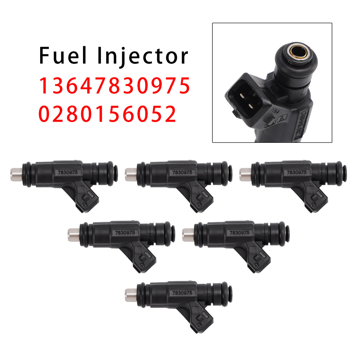 BMW E46 S54 M3 Z4 3.2 2001-2006 13647830975 0280156052 6PCS Fuel Injector