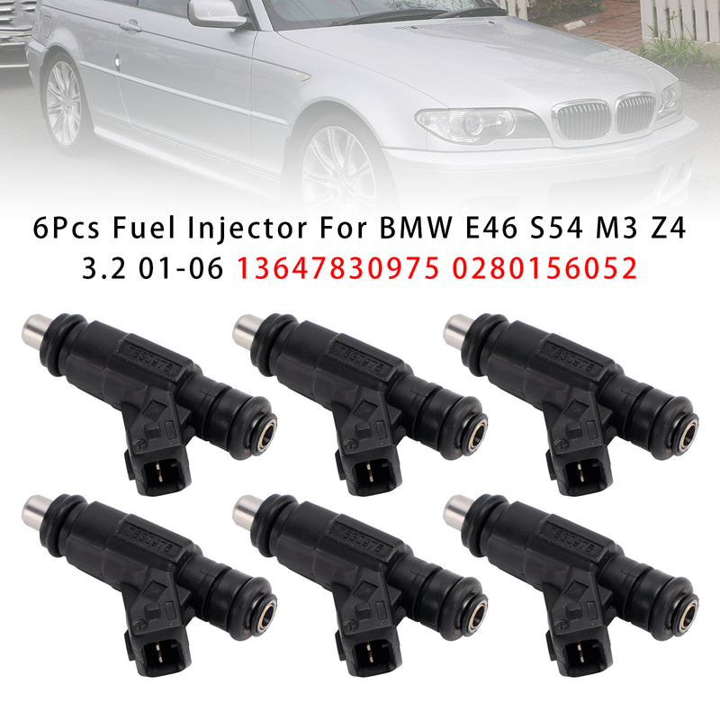 BMW E46 S54 M3 Z4 3.2 2001-2006 13647830975 0280156052 6PCS Fuel Injector