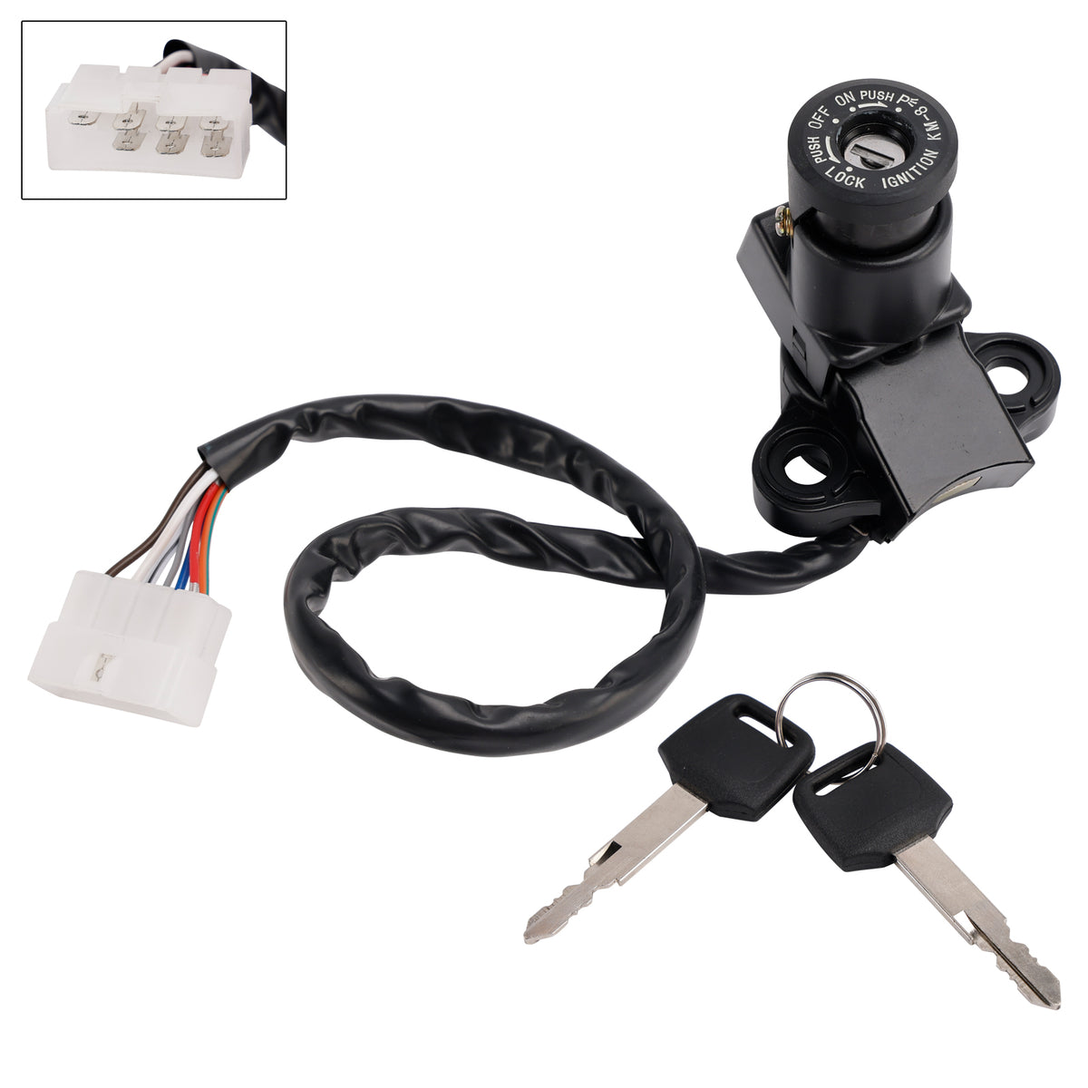 Kawasaki ZX 6 10 ZX6R ZX10R 2006-2012 27005-5137 Ignition Key Switch 7-Wire
