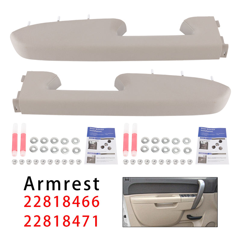 2010-2014  Chevy Silverado 1500 2500HD 3500HD 22818466 22818471 Front Left+Right Armrest Repair Kit Gray/Titanium