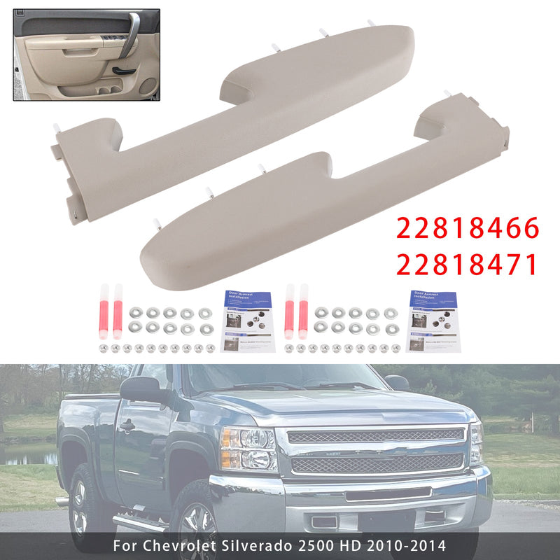 2010-2014  Chevy Silverado 1500 2500HD 3500HD 22818466 22818471 Front Left+Right Armrest Repair Kit Gray/Titanium