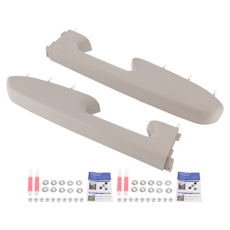2010-2014  Chevy Silverado 1500 2500HD 3500HD 22818466 22818471 Front Left+Right Armrest Repair Kit Gray/Titanium