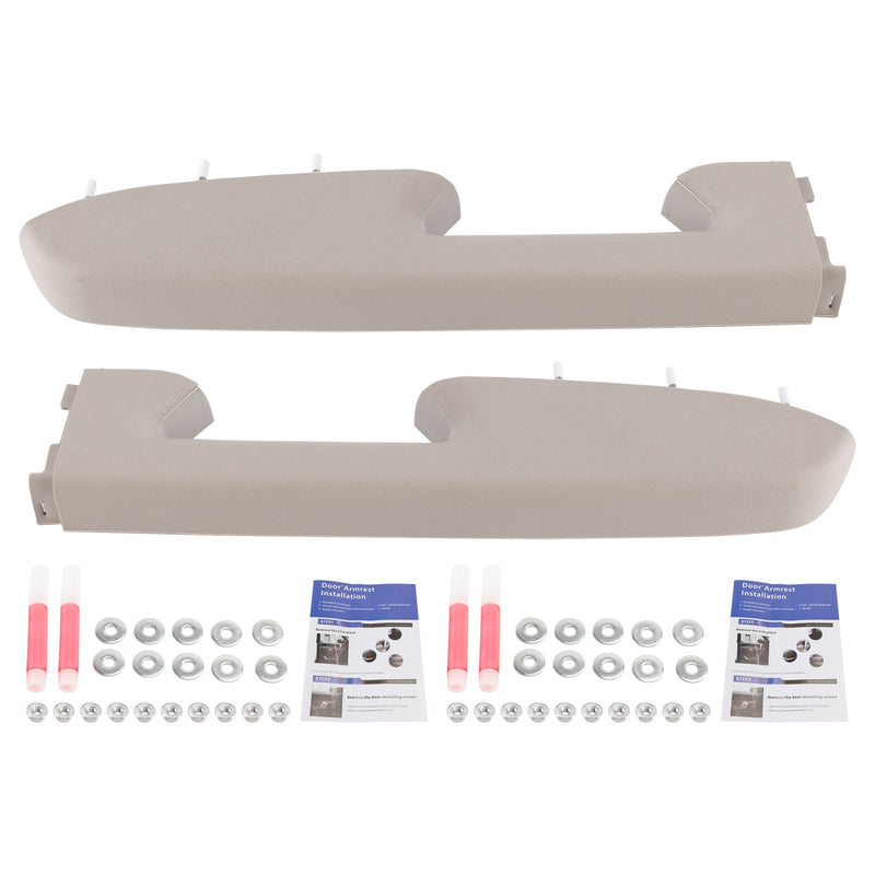2010-2014  Chevy Silverado 1500 2500HD 3500HD 22818466 22818471 Front Left+Right Armrest Repair Kit Gray/Titanium