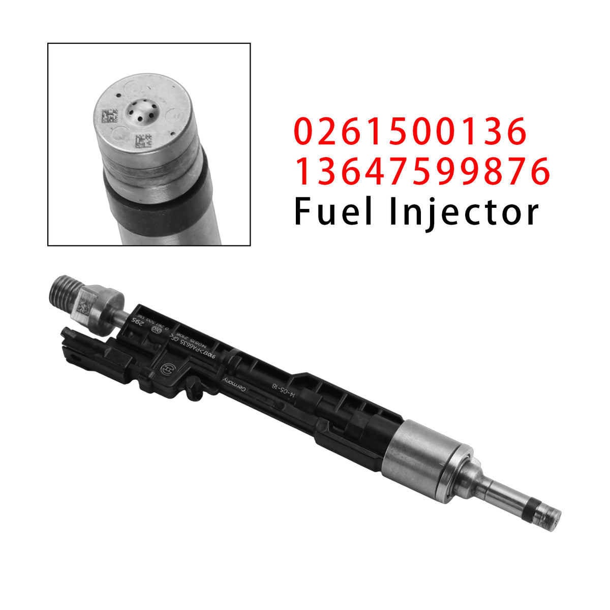 BMW F10 M5 F06 F07 F12 F13 F15 X5 0261500136 13647599876 1PCS Fuel Injector